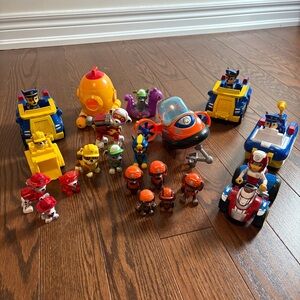 Lot of Paw Patrol Figures and Vehicles